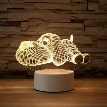 3D Acrylic Cat Animal LED Night Light