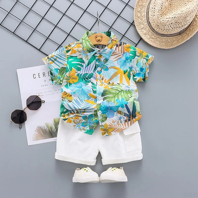 Baby Boy Hawaiian Beach Tracksuit Set.