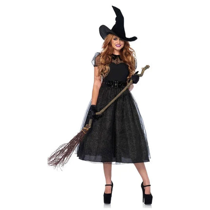 Women Gothic Black Witch Costume