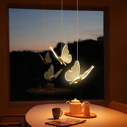 Home Modern Bedroom Butterfly LED Pendant Light