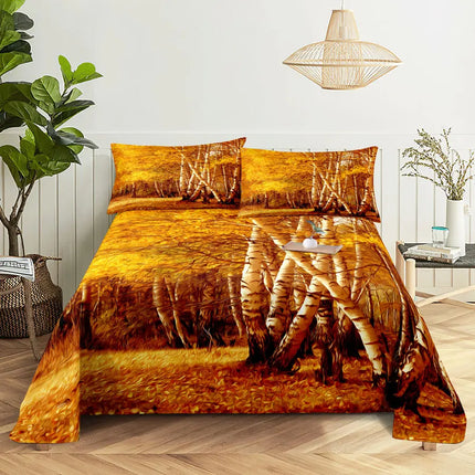 Home Scenic Forest 3D Microfiber Queen King Bedroom Set