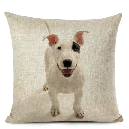 Bull Terrier 45x45cm Sofa Pillow Cover