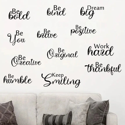 English Sweet Encourage Text Wall Stickers