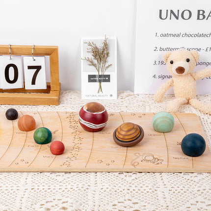 Wooden Montessori Solar System Puzzle Early Education Toys