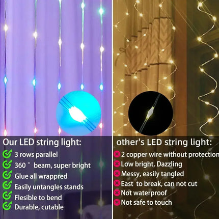 RGBIC Curtain Bluetooth String Lights – Mad Fly Essentials