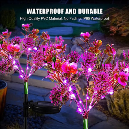 Solar LED Outdoor Garden Phalaenopsis Flower Light