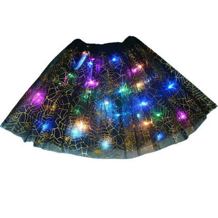 Baby Girl Scary LED Cobweb Tutu Skirt