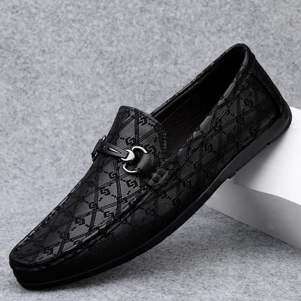 Men Leather Business Casual Loafers - Mad Fly Essentials