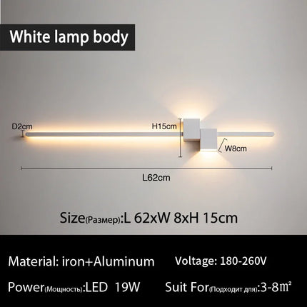 Modern Minimalist LED Long Wall Sconce