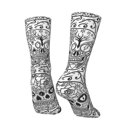 Men Skull Bones Funny Festival Mid-Tube Socks