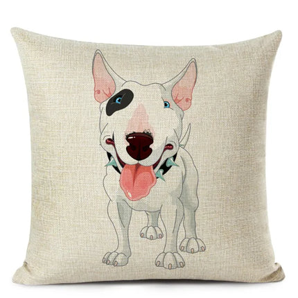 Bull Terrier 45x45cm Sofa Pillow Cover