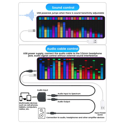 Digital RGB Rhythm Music LED Voice Electronic Clock