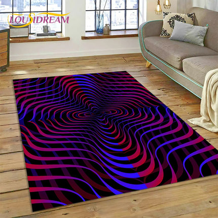 3D Vortex Visual Illusion Living Room Rug