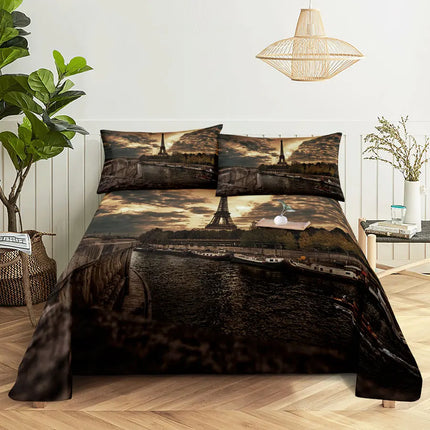 Home Scenic Forest 3D Microfiber Queen King Bedroom Set