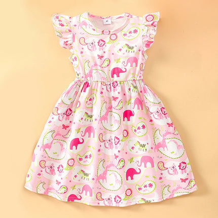 Girl Cartoon Animal Summer Ruffle Dress – Mad Fly Essentials