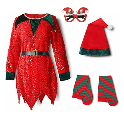 Baby Girls Santa Elf Costume Outfit