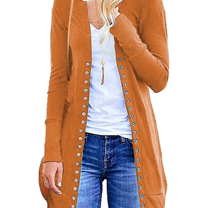 Women 2024 European Style Button Sweater Cardigan