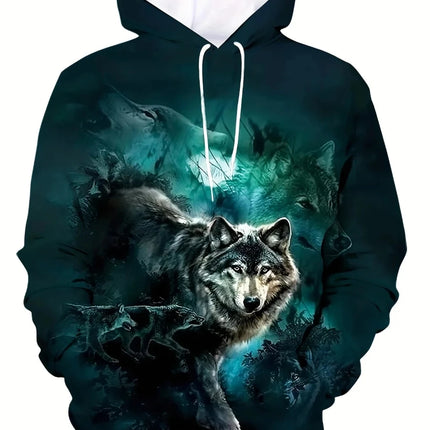 Men Vintage Tiger 3D Animal Hoodies