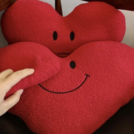 Red Love Smile Face Neck Pillow