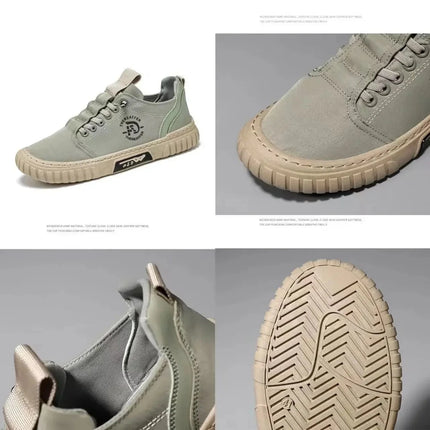 Men Ice Silk Canvas Vulcanized Sneakers