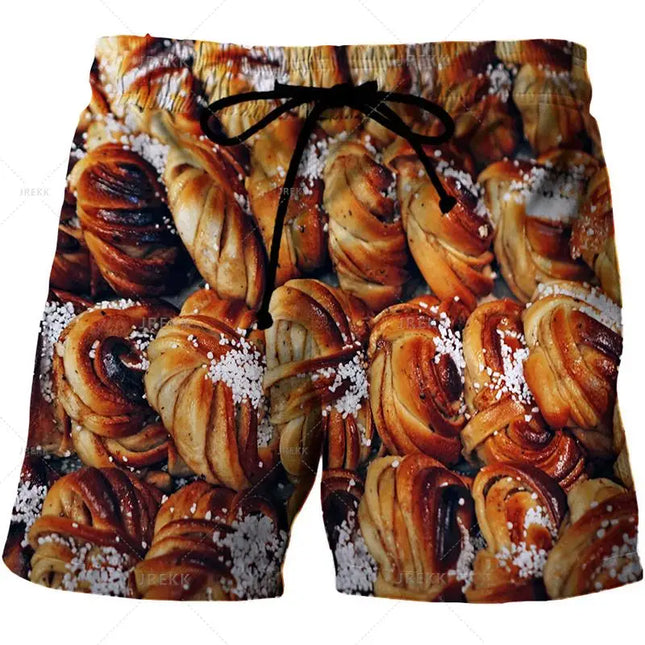 Men Gourmet Food 3D Graphic Boardshorts