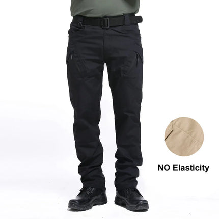 Men Tactical Slim Green Khaki Cargo Pants