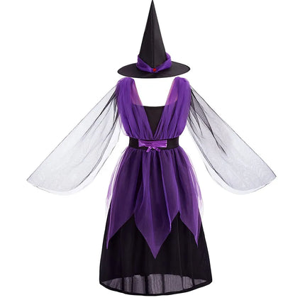 Girl Witch Princess Costume Party Dress Set