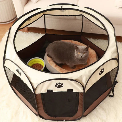 Foldable Playpen Pet Dog Cat Indoor-Outdoor Summer Kennel