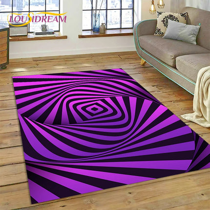 3D Vortex Visual Illusion Living Room Rug