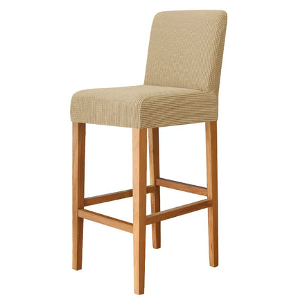 Kitchen Bar Stool Solid Jacquard Slipcover