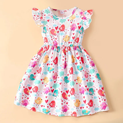 Girl Cartoon Animal Summer Ruffle Dress – Mad Fly Essentials