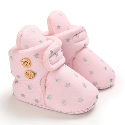 Baby Girl Winter Plush Pink Boots.