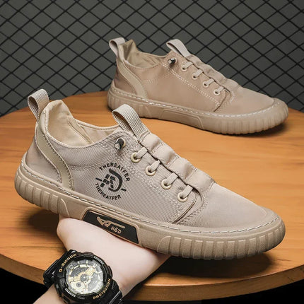 Men Ice Silk Canvas Vulcanized Sneakers