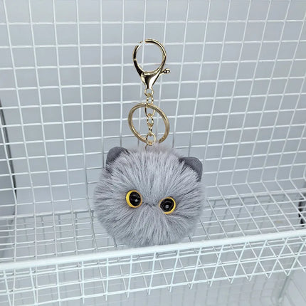 Plush Cat Funny Storage Keychain Gift