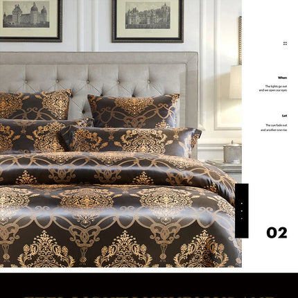 European Jacquard Satin Duvet Bedding Sets