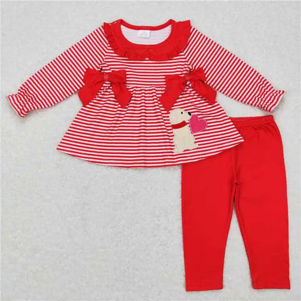 Baby Girl Valentines Day Flare Pants Set