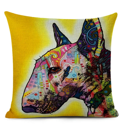 Bull Terrier 45x45cm Sofa Pillow Cover