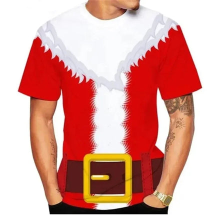 Men Funny 3D Christmas Muscle Shirts - Mad Fly Essentials