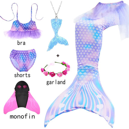 Girl Mermaid Tail Beach Dresses