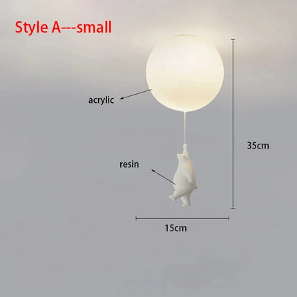 Nordic Cartoon Polar Bear LED Pendant Lamp