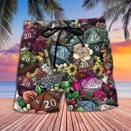 Men 3D Abstract Mushroom Hawaiian Boardshorts