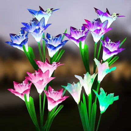 Solar LED Flower Garden Color Changing Landscape Lights