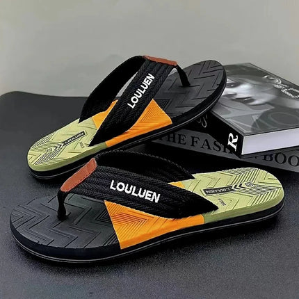 Men Outdoor Beach Multicolor Flip Flops