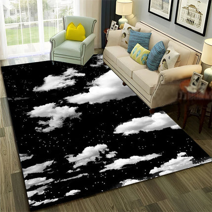 3D Universe Space Galaxy Planet Rug