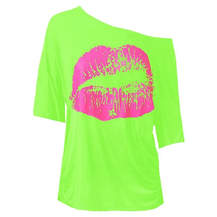 Women Casual Summer Lips 3D Gothic Shirts