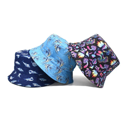 Men 2024 Funny Psychedelic Mushroom Bucket Hats