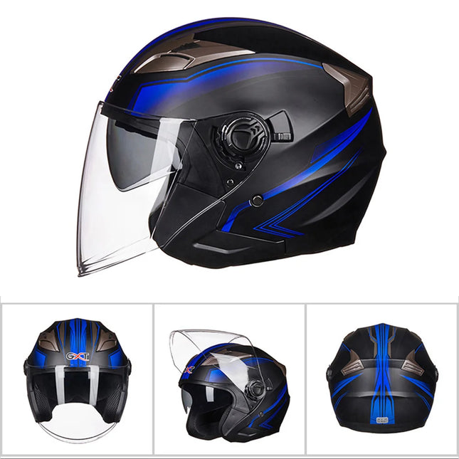 Motorcycle Half Face Double Lens Helmet