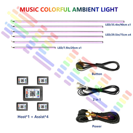 RGB App Control Car Interior Ambient Light