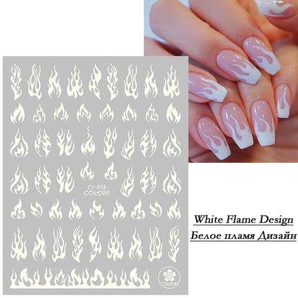 3D Butterfly Star Luminous Nail Stickers