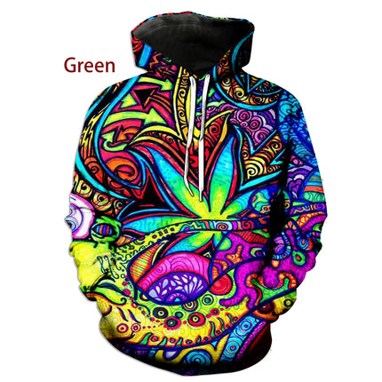 Men 3D Psychedelic Graffiti Hoodies